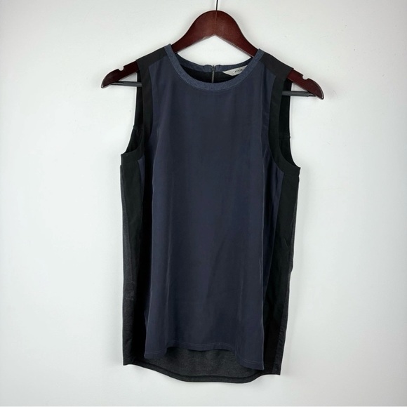Athleta Women's Mixed Media Tank Navy Black Size XS Yoga Workout Sport Athletic - Picture 2 of 10